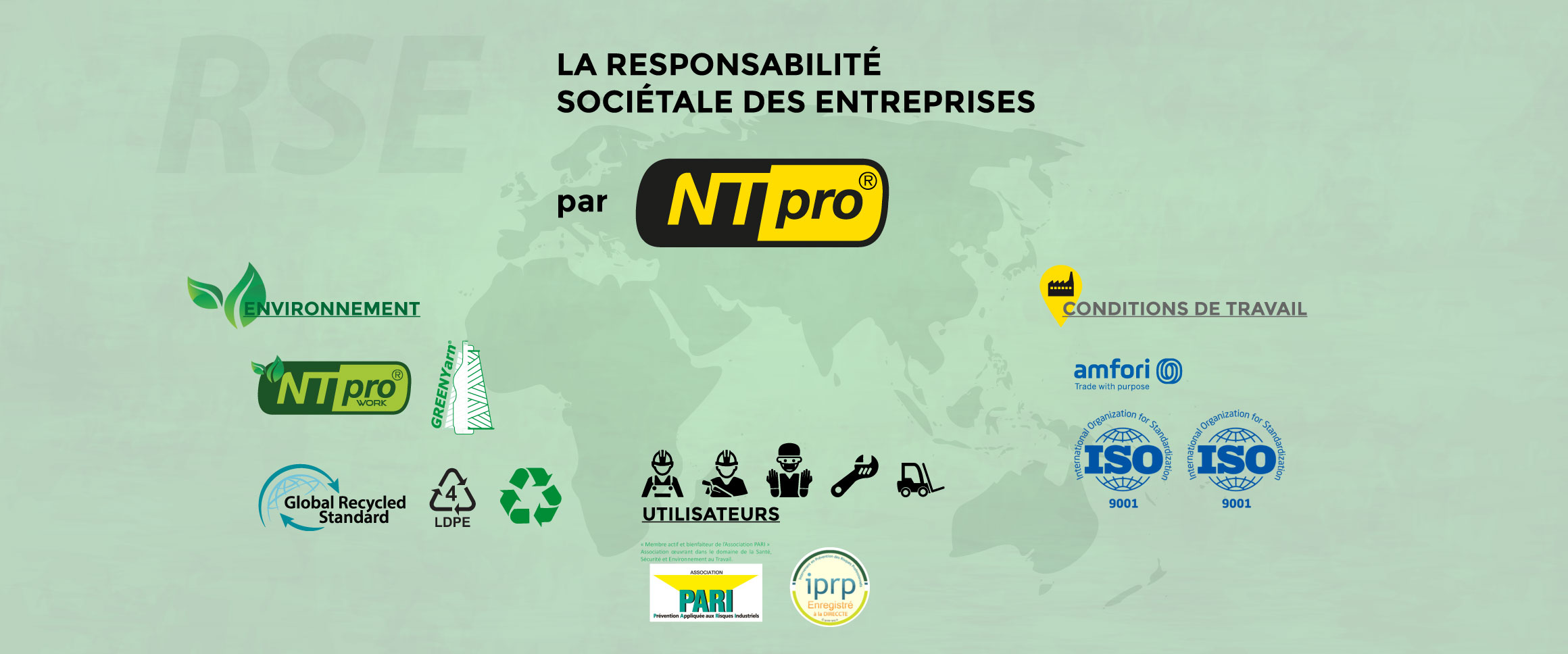 Illustration de la stratégie RSE de la société NT-Pro